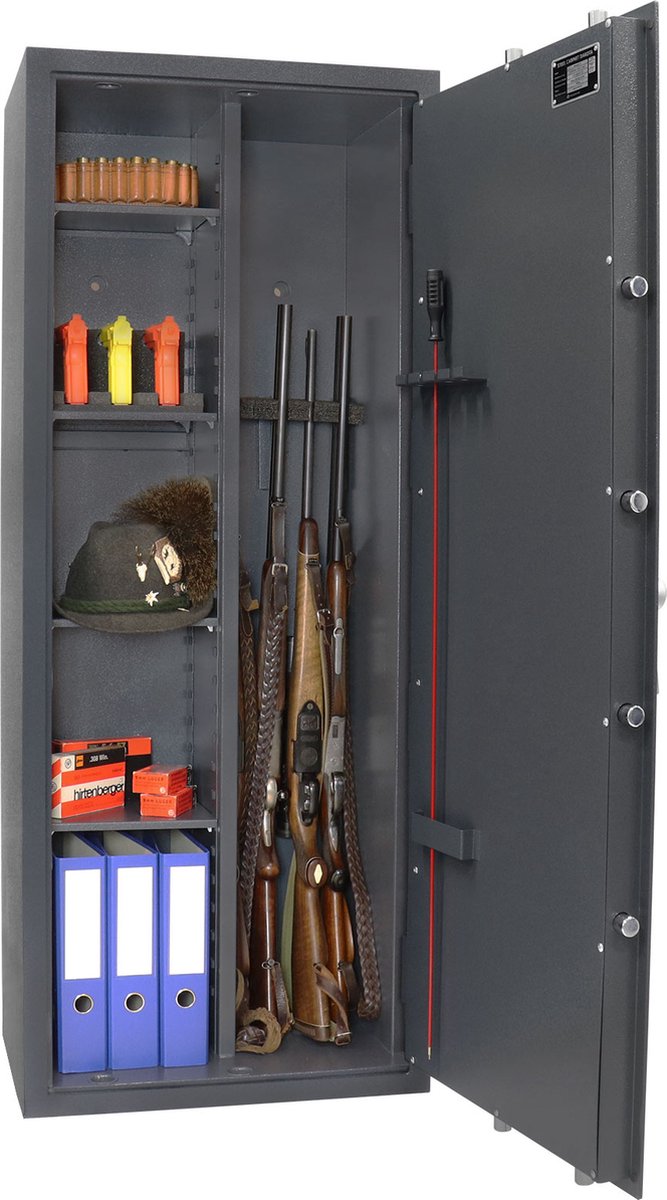 GENERIC - armoire à fusils - 5 pistolets - 90 L - 145x34x28 cm