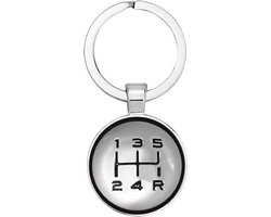 Akyol - Auto pook Sleutelhanger - auto - mensen die houden van auto's - versnelling - shift - auto liefhebber - verjaardagscadeau - kado - gift - geschenk - 2,5 x 2,5 CM