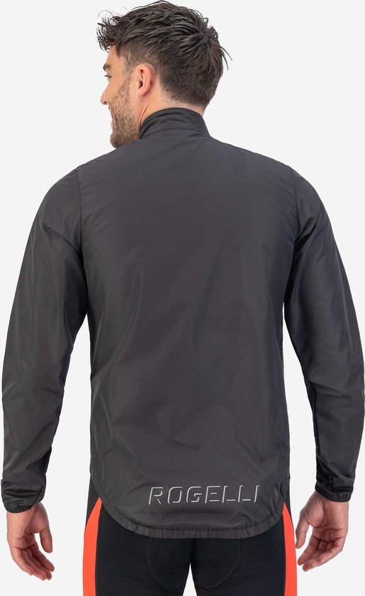 Rogelli Core Fietsjas Heren Winddicht - Windjack Wielrennen - Zwart - Maat 3XL van Merkloos — afbeelding 4