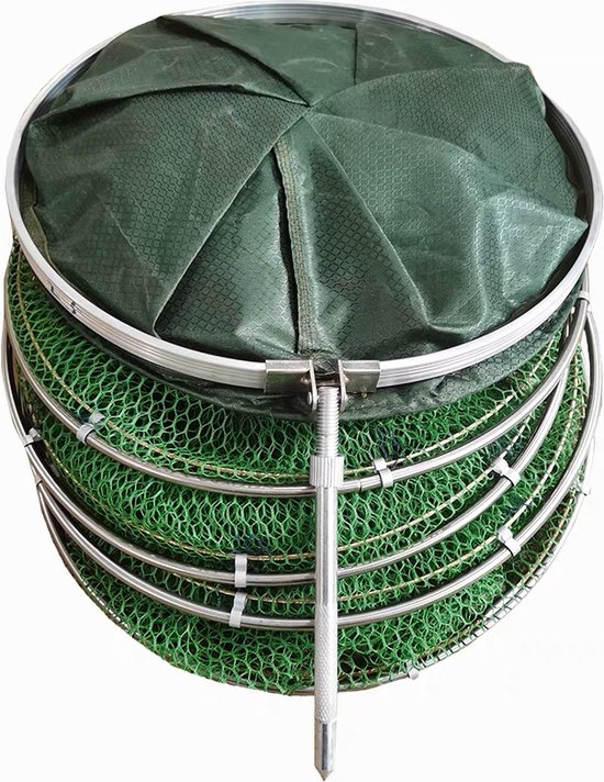 Leefnet - Visnet - Bewaarnet - Vissen - Rond - Groen - 33 cm x 2.5 m — afbeelding 4