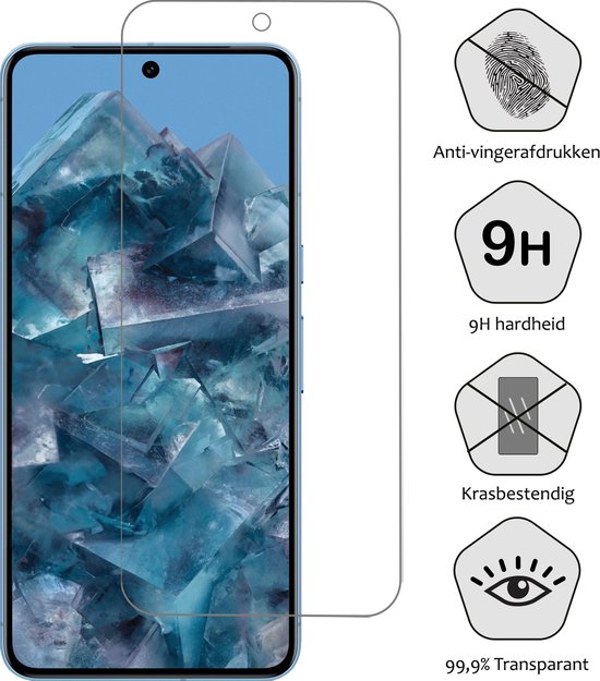 Screenprotector met anti-vingerafdruk, 9H hardheid, krasbestendig en 99,9% transparant voor Google Pixel 8 Pro.