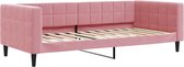 vidaXL - Slaapbank - 90x200 - cm - fluweel - roze
