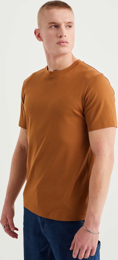 WE Fashion Heren slim fit T-shirt - Maat XL