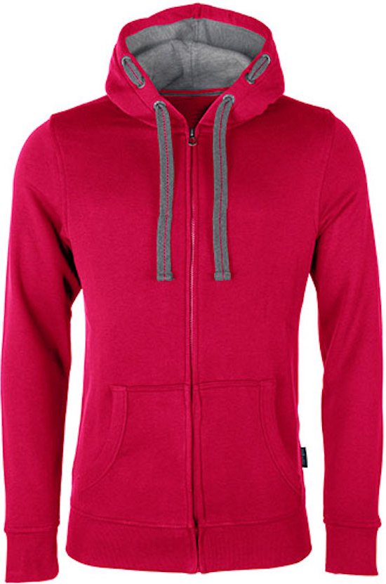 Men´s Hooded Jacket met ritssluiting Raspberry - M