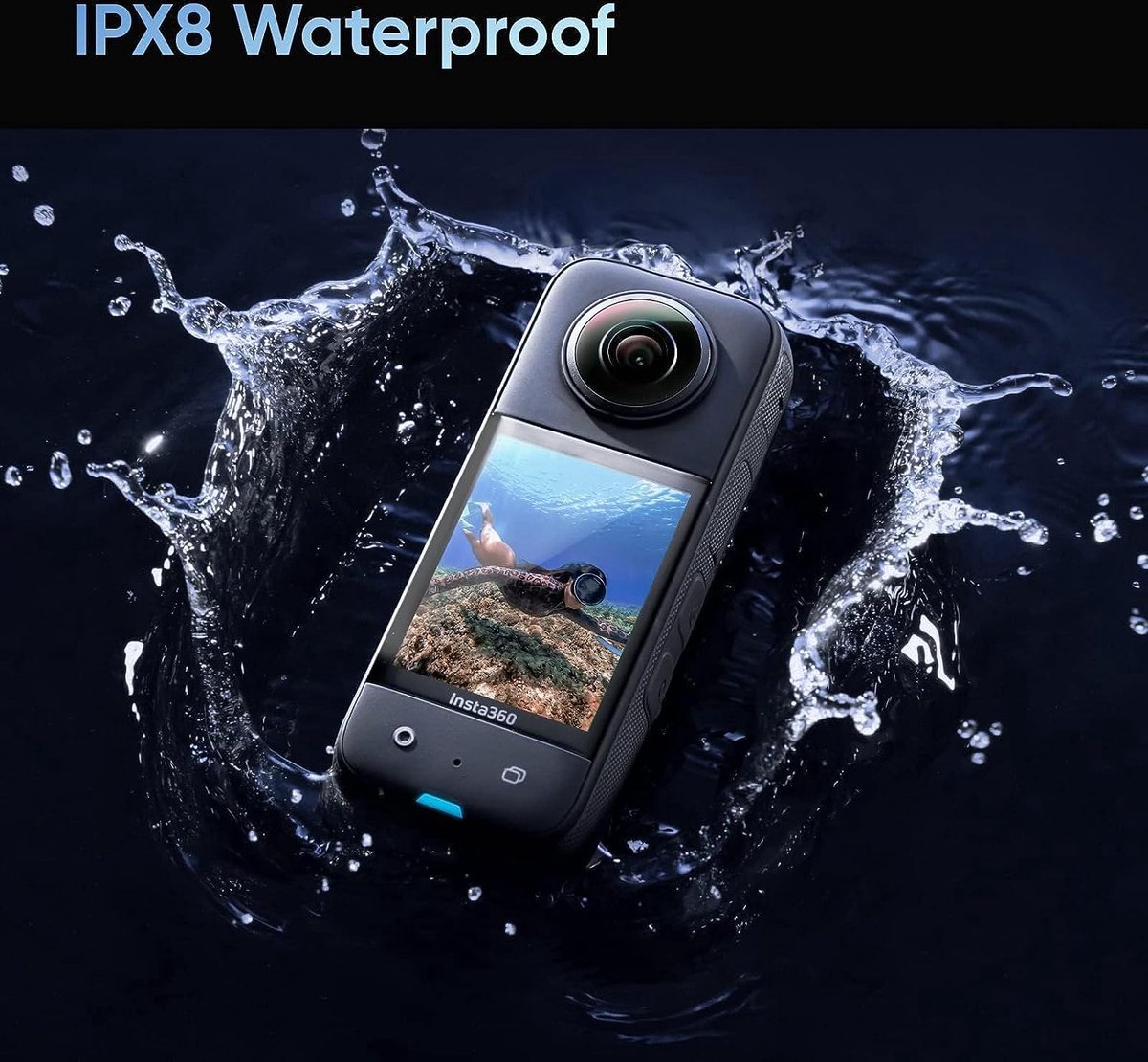 Insta360 X3 - Pack de démarrage - avec perche à selfie invisible 23-114 cm  et carte SD
