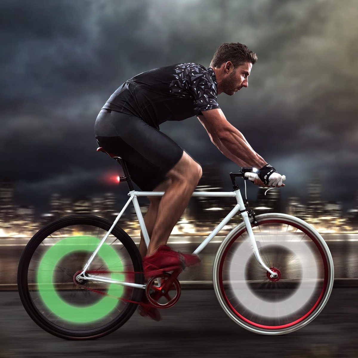 Fietsreflector - Spaakreflectoren Voor Elke Fiets - Voor Het Hele Gezin Universeel Reflecterende Tape Spaakverlichting Wit 12 Stuks