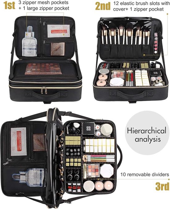 Make up tas met vakken sale