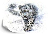 Fotobehang Sneeuwluipaard - Vliesbehang - 312 x 219 cm