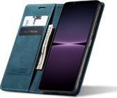 Hoesje geschikt voor Sony Xperia 1 IV - Book Case Leer Slimline Blauw