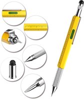 BaykaDecor - Premium 6 In 1 Pen - Pennen 1.0MM - Multitool - Hobby Tool - Klussen - Waterpas / Schroevendraaier / Liniaal - Cadeau