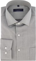 CASA MODA comfort fit overhemd - mouwlengte 72 cm - twill - grijs - Strijkvrij - Boordmaat: 48