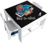 Table d'activités Novoz - Table de jeu - Pour Enfants - Table pour enfants - Chaise haute - Tout-petits - Enfants d'âge préscolaire - 60 x 60 x 48 CM