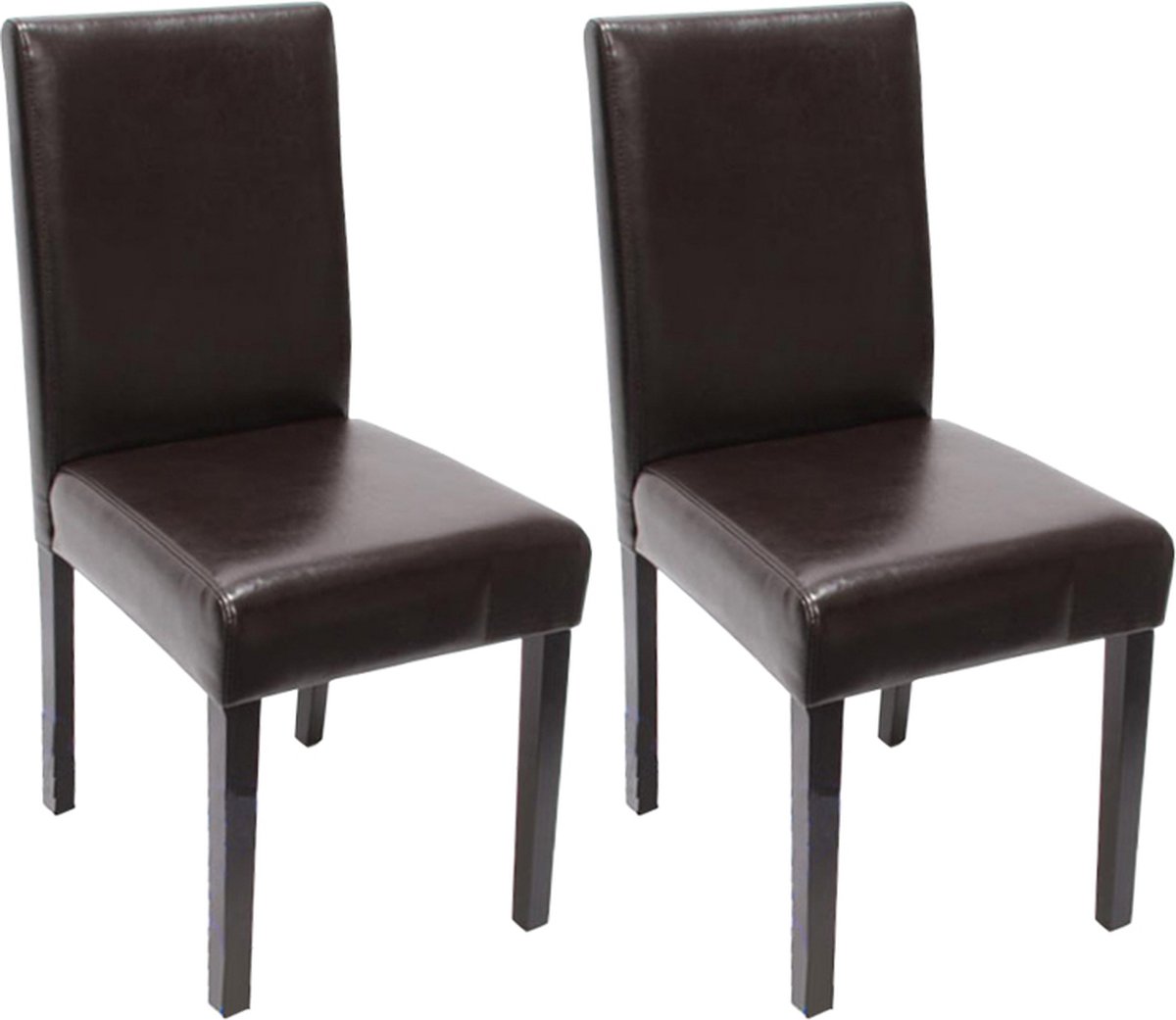 Cosmo Casa Gestoffeerde Stoel - Elegante Zitgelegenheid - Comfortabel en Duurzaam - Set van 2 - Bruin