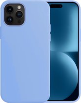 Hoesje Geschikt voor iPhone 15 Pro Max Hoesje Siliconen Case Hoes - Hoes Geschikt voor iPhone 15 Pro Max Hoes Cover Case - Blauw