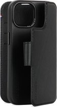 DECODED Detachable Wallet Case - iPhone 15 - 2-in-1 Magnetisch Afneembaar Hoesje met Pasjeshouder - Hoogwaardig Europees Leer - Geschikt voor MagSafe - Black Zwart