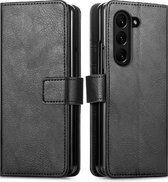 Hoesje geschikt voor Samsung Galaxy Z Fold 5 | Book Case | Boekhoes met Pasjeshouder | Portemonneehoesje met Kaartenhouder - Zwart
