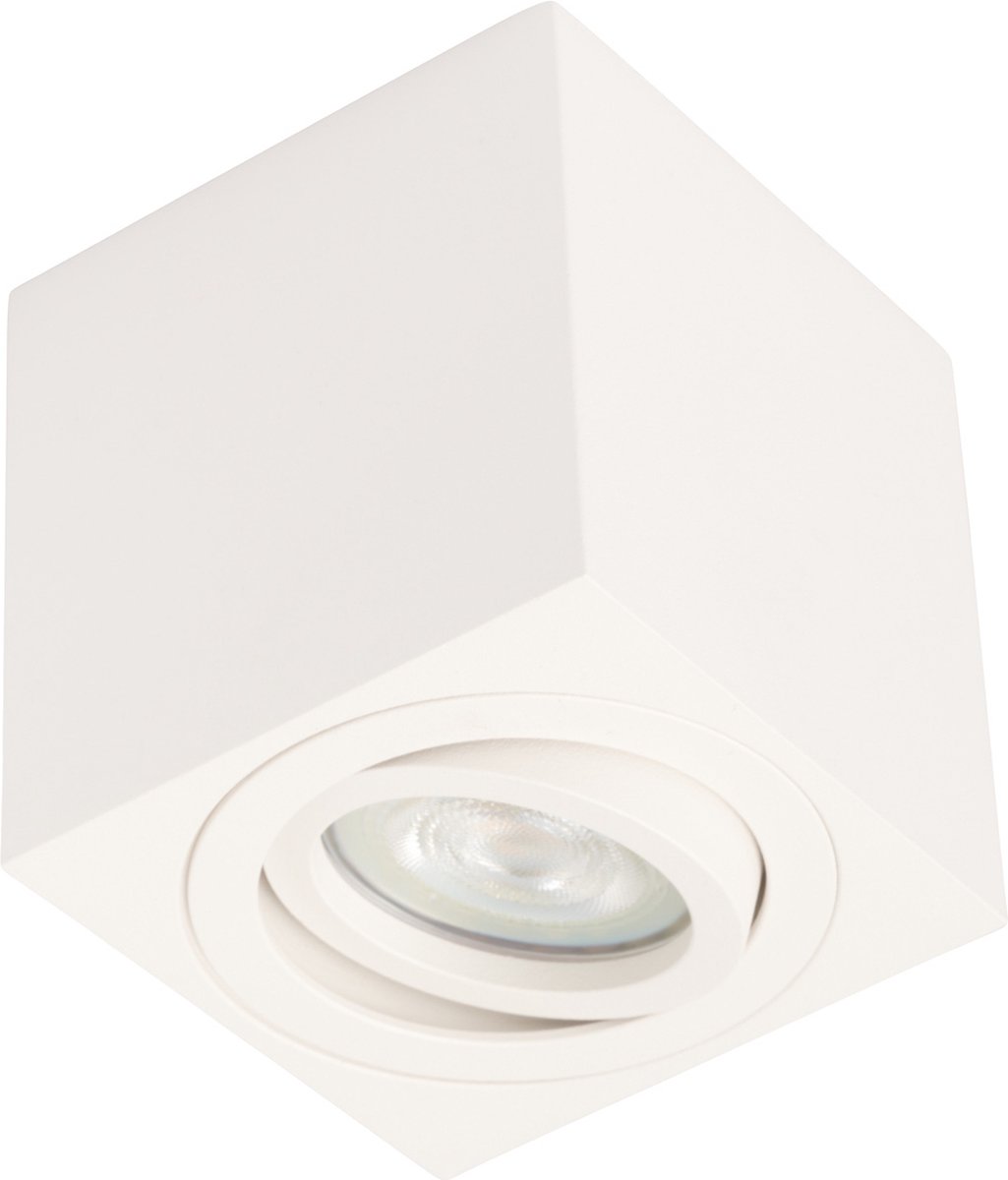Ledmatters - Opbouwspot Wit - Dimbaar - 4 watt - 345 Lumen - 3000 Kelvin - Wit licht - Lichthoek Verstelbaar - IP44 Badkamerverlichting