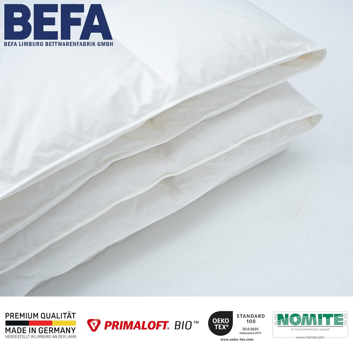 BEFA NATUR Made in Germany Donzen dekbed 135 x 200 cm, van 60% dons en
