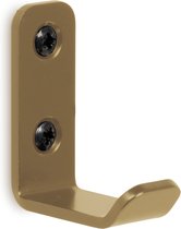LIROdesign - Ophanghaak - Luxe industriële kapstok haak - Ophanghaken - 1 stuks - goud - Metaal - incl. bevestigingsmateriaal