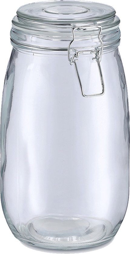 Zeller Weckpot/inmaakpot Alfie - 1.4L - glas - beugelsluiting - D11 x H22 cm