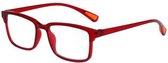 XYZ Eyewear Leesbril Rood +2.00 - Dames - Heren - Leesbrillen - Trendy - Lees bril - Leesbril met sterkte - Voordeel - Met sterkte +2.00