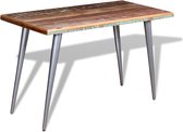 vidaXL - Eettafel - 120x60x76 - cm - massief - gerecycled - hout