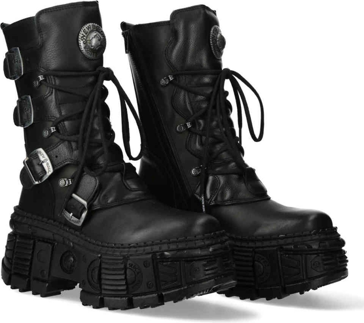 New Rock M-WALL373-S5 Plateau Laarzen 45 Shoes Zwart