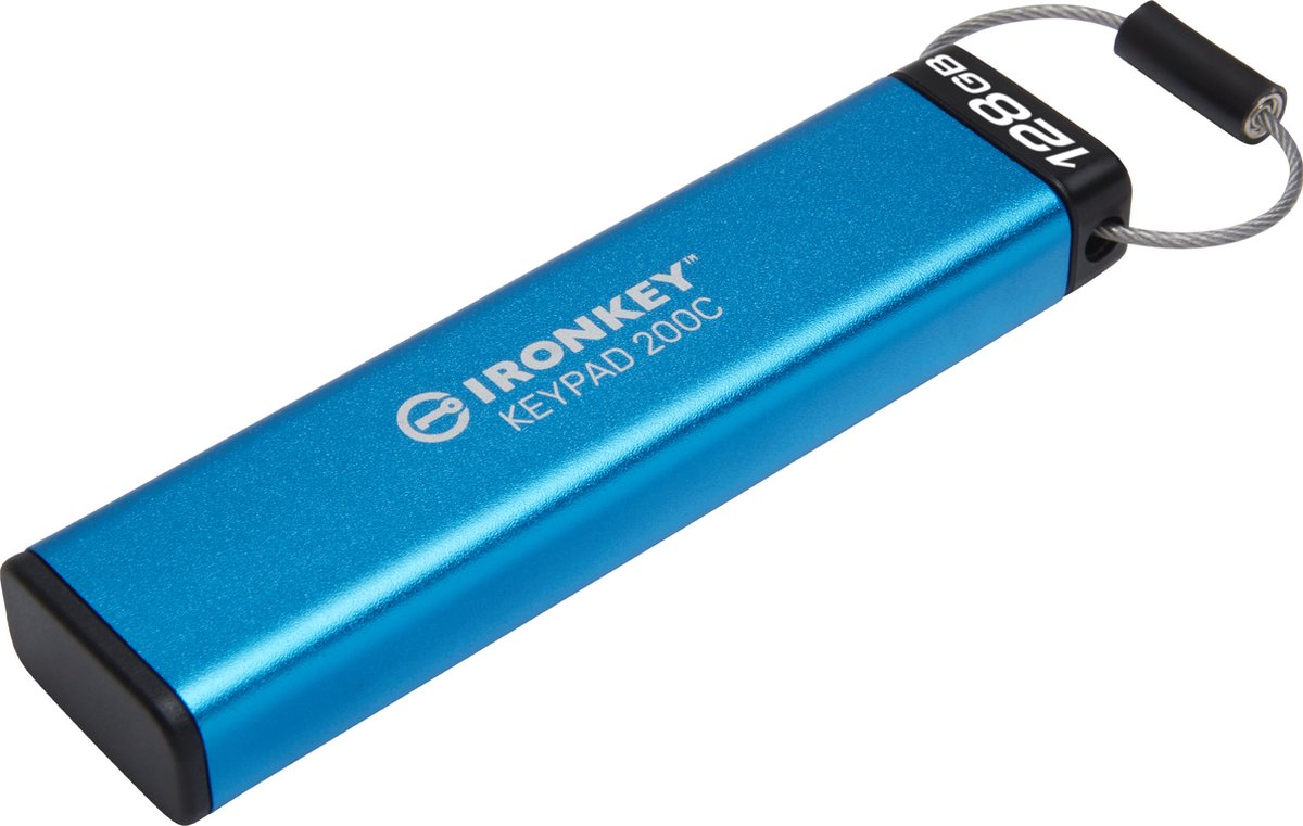 Kingston IronKey Keypad 200 128 GB usb-stick USB-C 3.2 (5 Gbit/s)