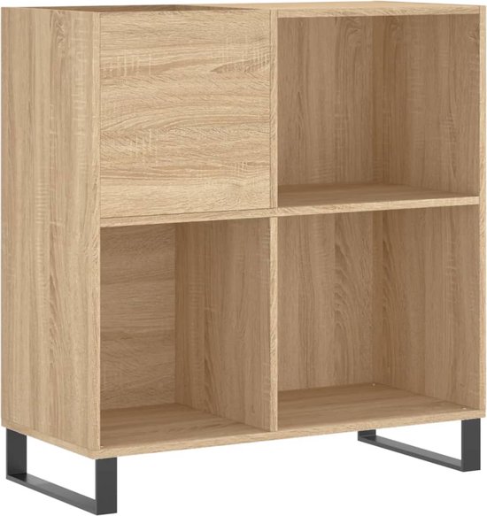 Foto: Vidaxl platenkast 84 5x38x89 cm bewerkt hout sonoma eikenkleurig