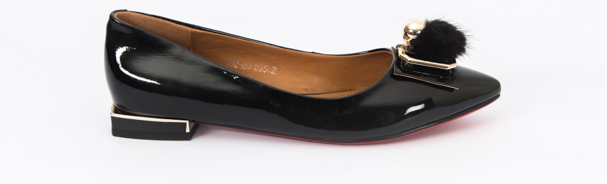 Zerba - Dames Ballerina's - Pumps - Maat 38 - Zwart Leer - Celeseo