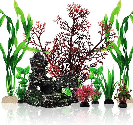 Décoration de plantes d'aquarium, 9 plantes d'aquarium