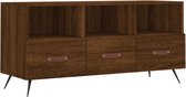 vidaXL - Tv-meubel - 102x36x50 - cm - bewerkt - hout - bruin - eikenkleur