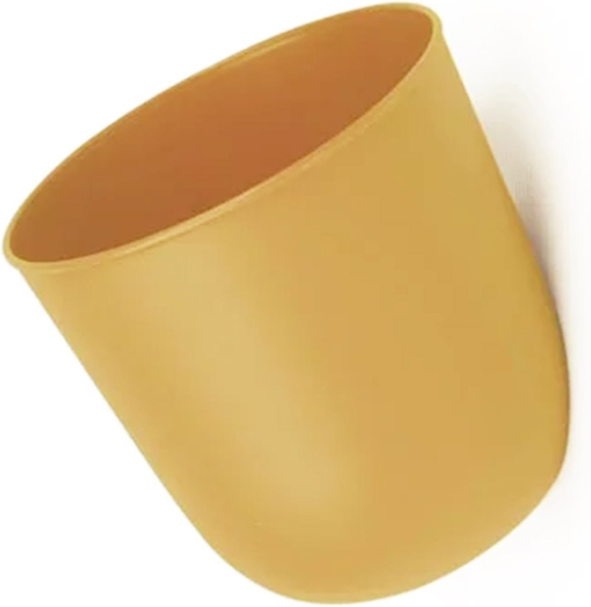 QUVIO Bloempot voor aan de wand - Bloempotten voor binnen - Bloempotten voor buiten - Bloempotten - Bloempot buiten - Bloempot binnen - Bloempotten kunststof - Plantenbak - Moestuinbak - Balkonbak - Diameter 15 cm - Okergeel