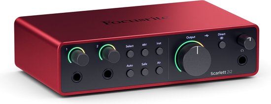 Focusrite Scarlett 4e génération 2i2 - Interface audio USB, 2 entrées / 2 sorties