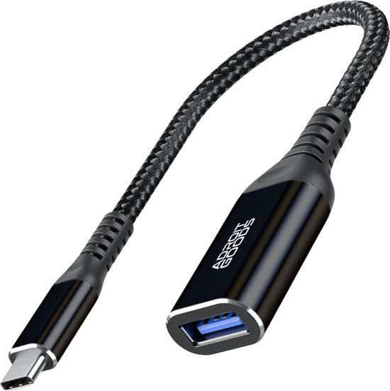 AdroitGoods USB-C naar USB-A adapter OTG Converter USB 3.0 - USB C to USB A HUB - Verloop - Zwart