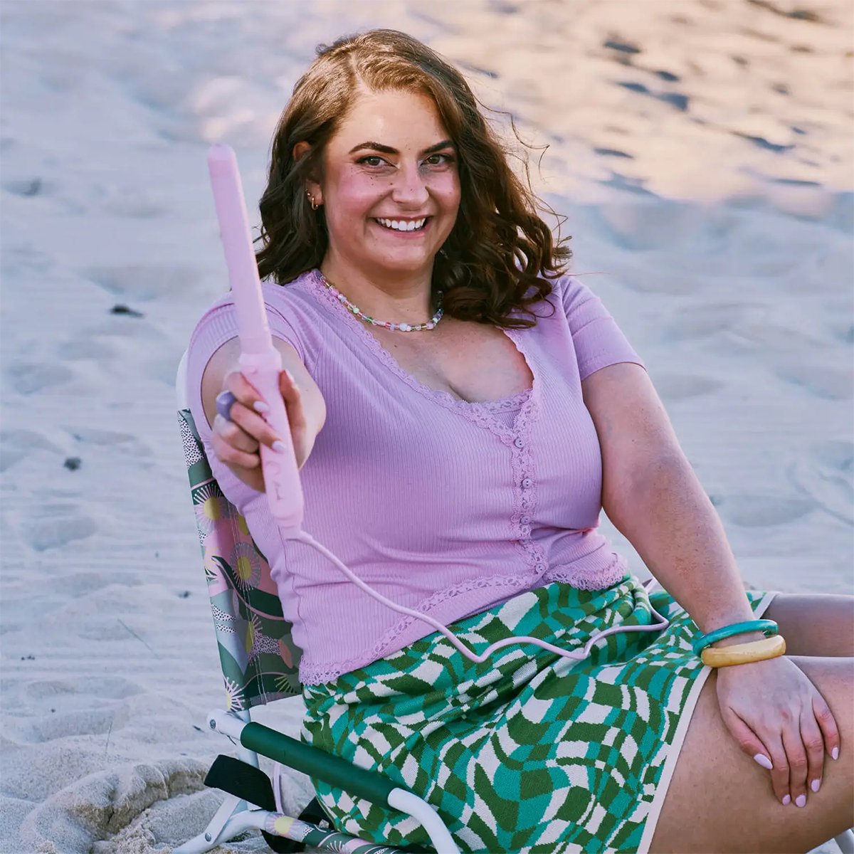 Mermade Interchangeable Style Wand - Krultang - Pink / roze - afbeelding 3