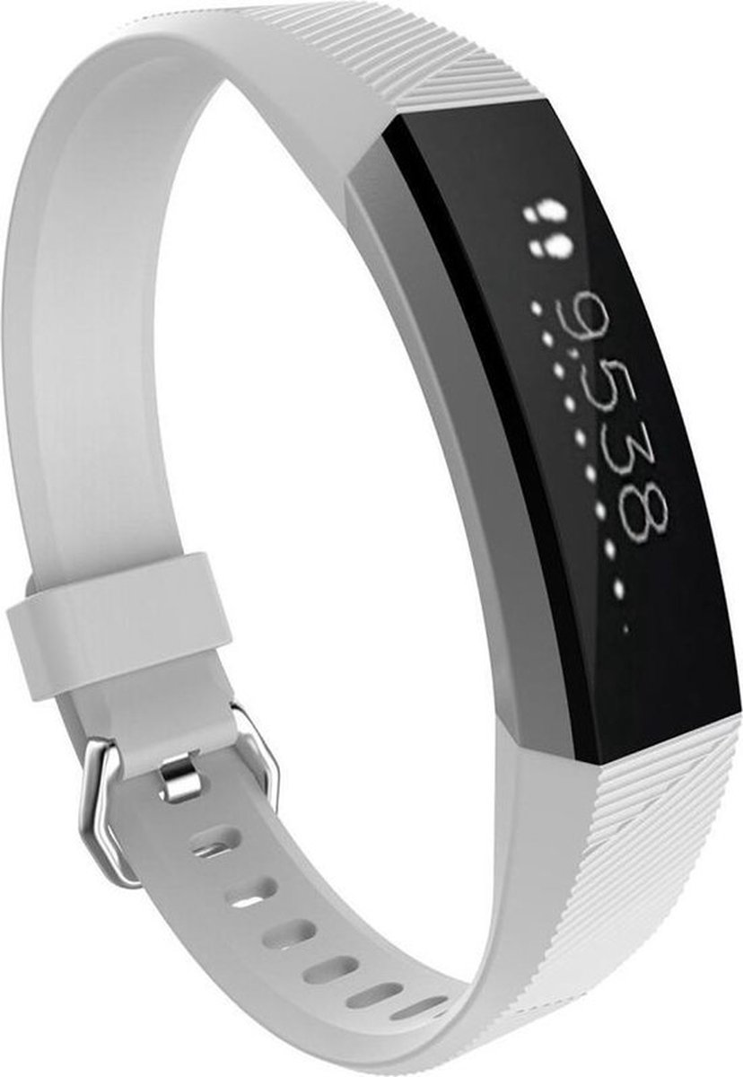 Shop4 - Geschikt voor Fitbit Alta Bandje - Siliconen Wit