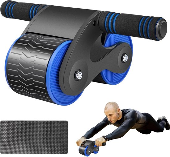 Ab Roller Trainer, draagbaar oefenwiel buikroller voor buikspieren en rug, handig trainingsapparaat voor thuis gym oefening