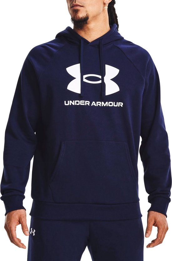 Under Armour Heren Ua Rival Fleece Logo Hd Midnight Navy / Wit Rival Collection M
