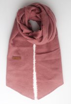 Odilia scarf- Accessories Junkie Amsterdam- Dames- Gebreide sjaal- Herfst winter- Katoenen sjaal- Effen- Oud roze