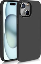 iPhone 15 Plus Hoesje | Zwarte Siliconen hoesje | TPU Back Cover Hoes | Bescherm hoesje iPhone 15 Plus - Zwart