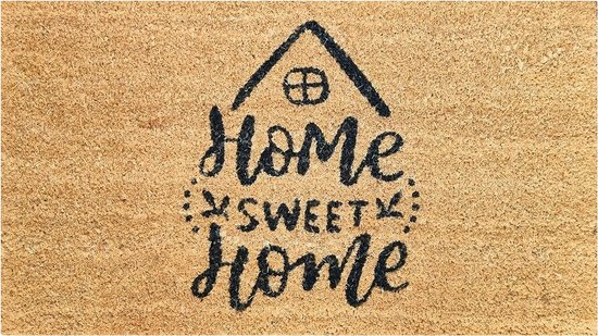 Deurmat kokos, deurmatten voor buiten en binnen, deurmat buiten, deurmat huisdeur, vuilopvangmat binnen, kokos deurmat, 40 x 70 x 1,5 cm (Home Sweet Home)
