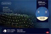 Éclairage secteur LED - 1 x 2,6 mètres - avec 200 lumières - cordon noir