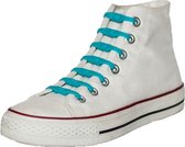 14x Lacets élastiques Shoeps bleu aqua - Baskets / baskets / chaussures de sport lacets élastiques - Aide à nouer les lacets