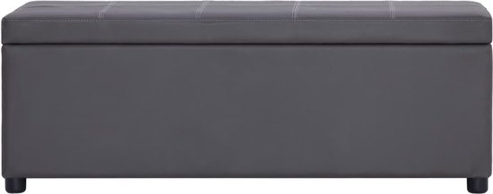 The Living Store Banc de rangement - Elegant - Banc - 116 x 39 x 44 cm - Grijs