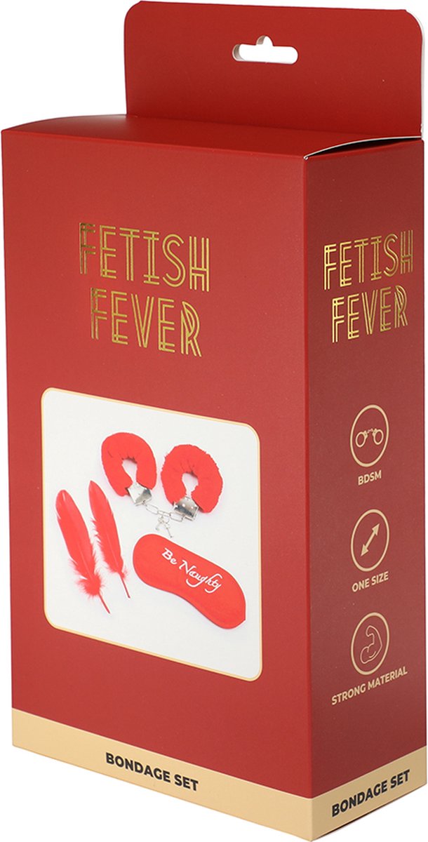 Goedkoopste Fetish Fever - Bondage Set - 4 stuks - Rood
