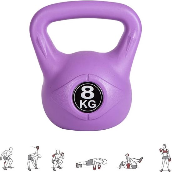 Kettlebell BSFIT Family – Béton Et Fer Avec Poignée Ergonomique (15 Cm De Diamètre, Fabrication Espagnole)