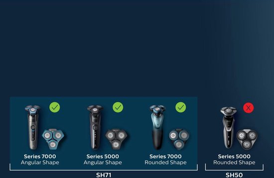 Philips series 7000 SH71/50 - Scheerkoppen - 3 stuks