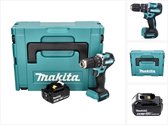 Makita DHP 487 G1J accu klopboormachine 18 V 40 Nm borstelloos + 1x oplaadbare accu 6.0 Ah + Makpac - zonder oplader