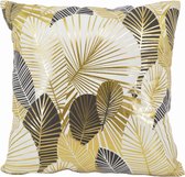 Housse de coussin feuilles Goldor | Coton / Polyester | 45 x 45 cm